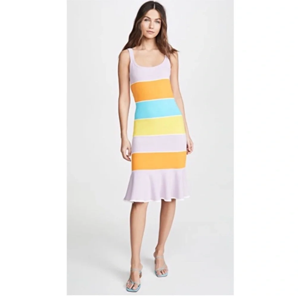 Tanya Taylor Noreen Knit Striped Dress Size Medium - Picture 3 of 16